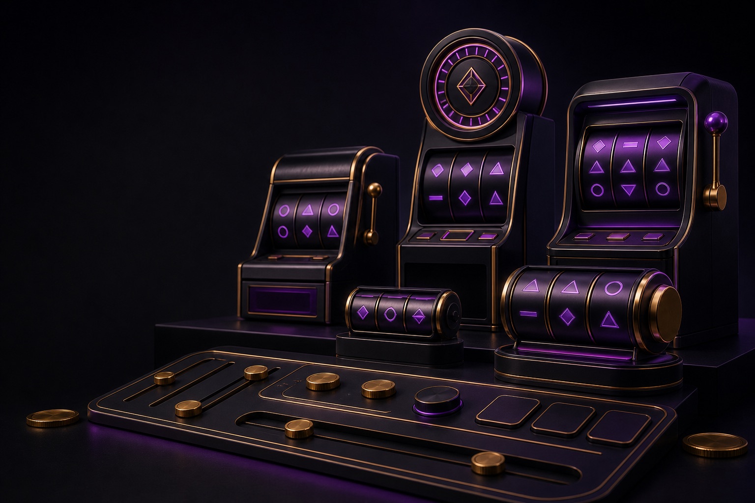Online slots hub with generic reels and game filters